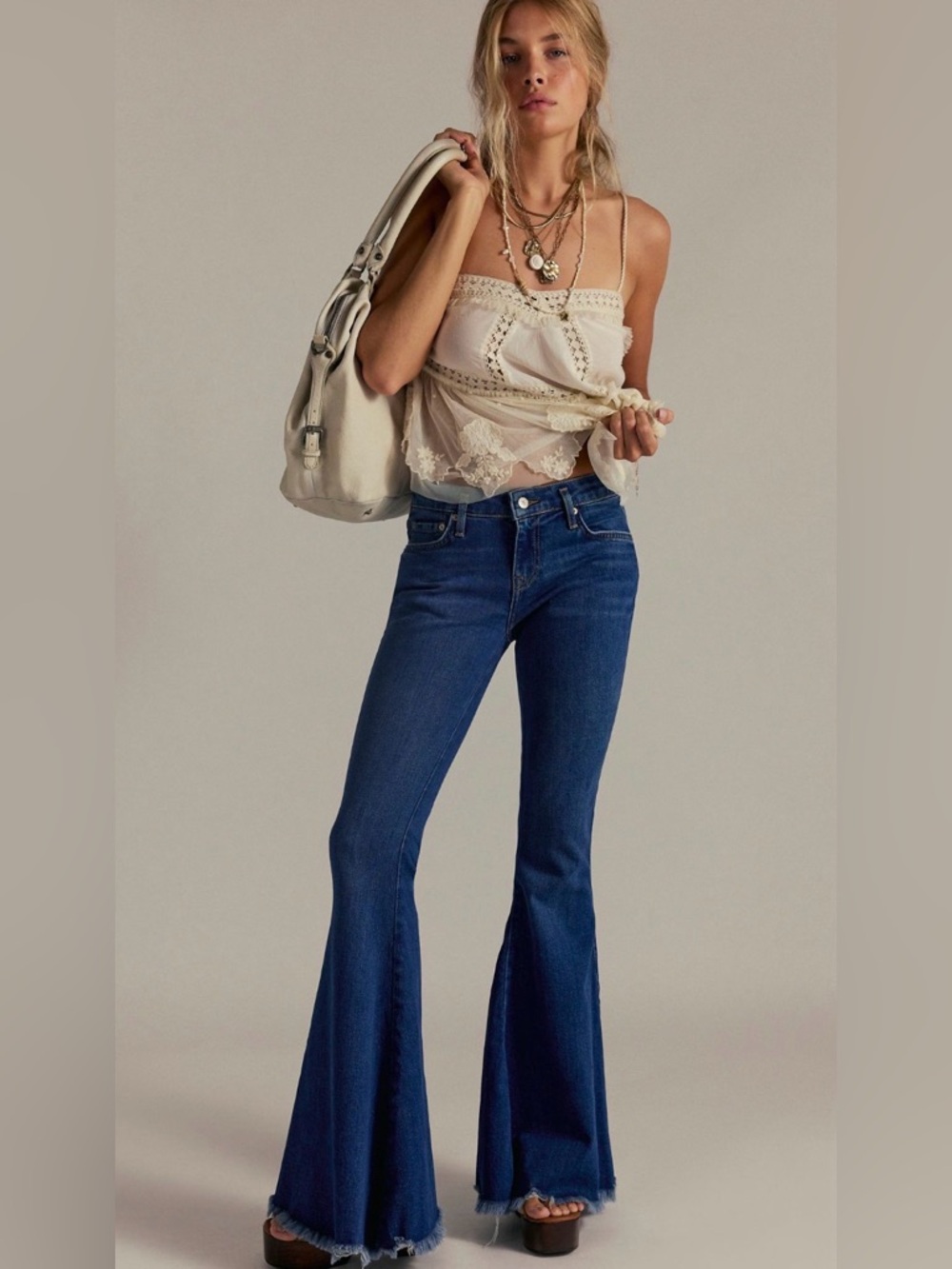 We The Free Emre Low-Rise Flare Jeans New